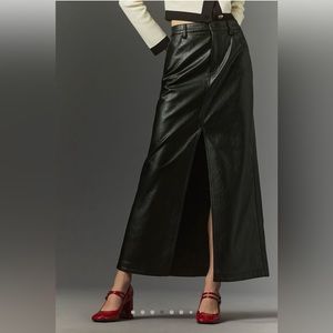 NWT Anthropologie The Madi Faux Leather skirt by Pilcro